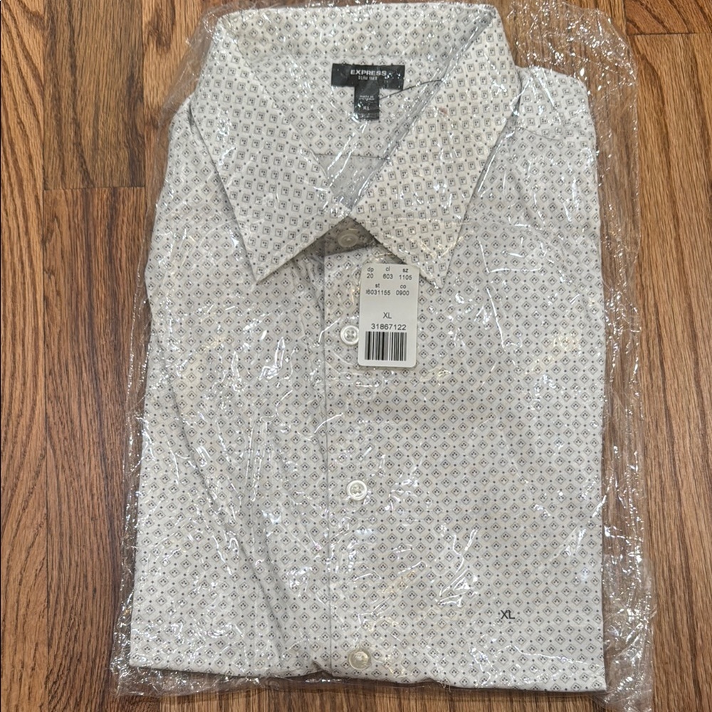 Express Slim 1MX Men's Patterned Shirt